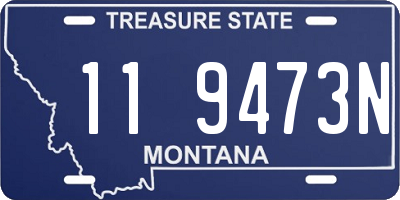 MT license plate 119473N