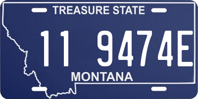 MT license plate 119474E