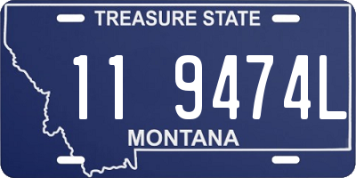 MT license plate 119474L