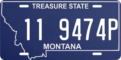 MT license plate 119474P