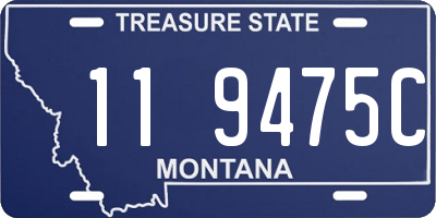 MT license plate 119475C