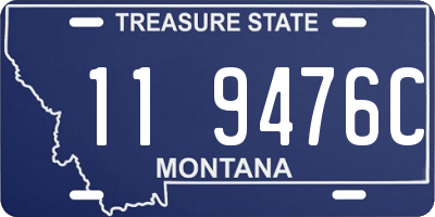 MT license plate 119476C