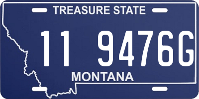 MT license plate 119476G