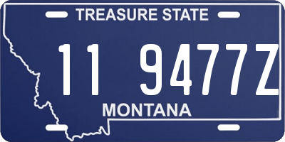 MT license plate 119477Z