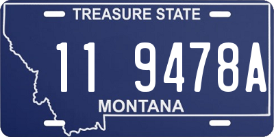 MT license plate 119478A