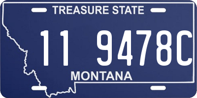 MT license plate 119478C