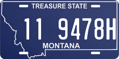 MT license plate 119478H