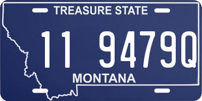 MT license plate 119479Q