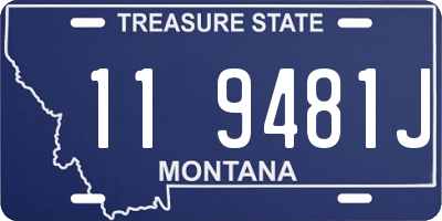 MT license plate 119481J