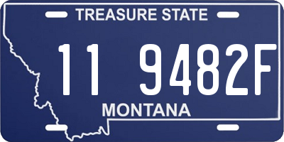 MT license plate 119482F