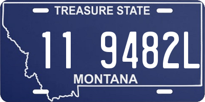 MT license plate 119482L