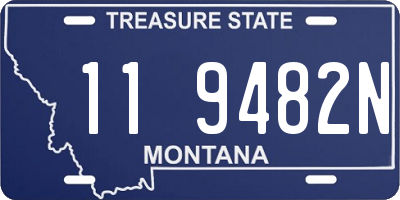 MT license plate 119482N