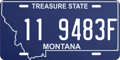 MT license plate 119483F