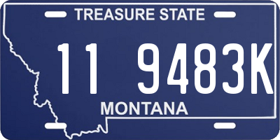 MT license plate 119483K