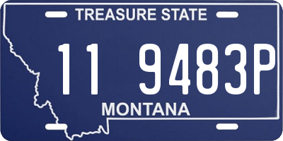 MT license plate 119483P