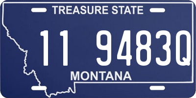 MT license plate 119483Q