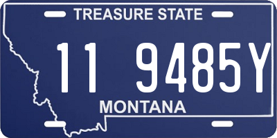 MT license plate 119485Y