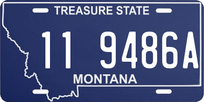 MT license plate 119486A