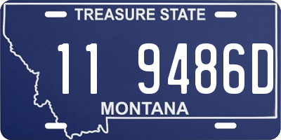 MT license plate 119486D
