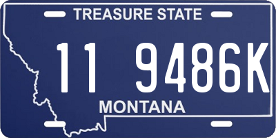 MT license plate 119486K