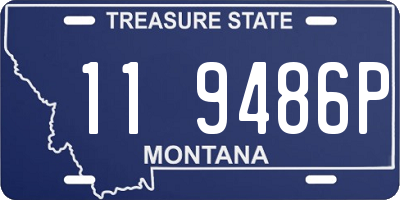 MT license plate 119486P
