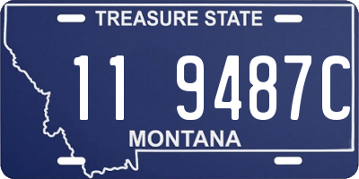 MT license plate 119487C