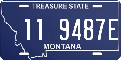 MT license plate 119487E