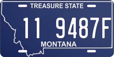 MT license plate 119487F