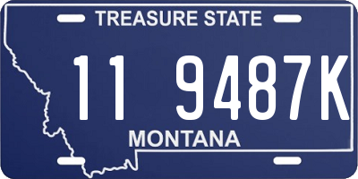 MT license plate 119487K