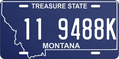 MT license plate 119488K