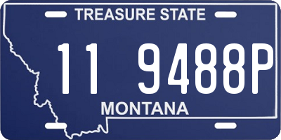 MT license plate 119488P