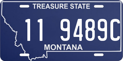 MT license plate 119489C