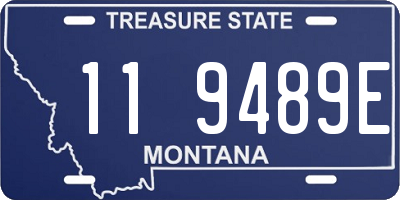 MT license plate 119489E