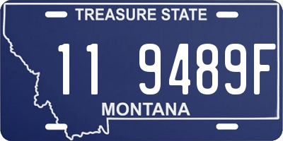 MT license plate 119489F