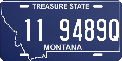 MT license plate 119489Q