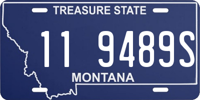 MT license plate 119489S