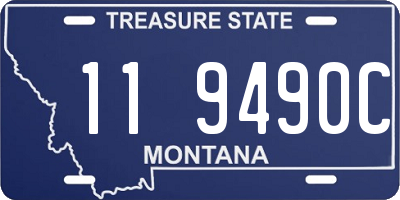 MT license plate 119490C