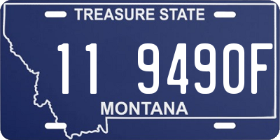 MT license plate 119490F