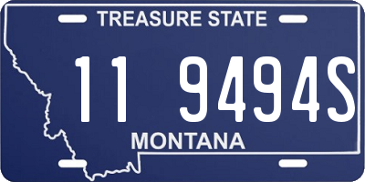 MT license plate 119494S