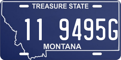 MT license plate 119495G