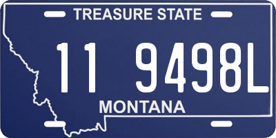 MT license plate 119498L