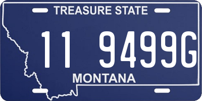 MT license plate 119499G