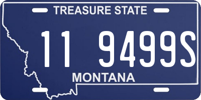 MT license plate 119499S