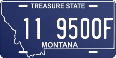 MT license plate 119500F