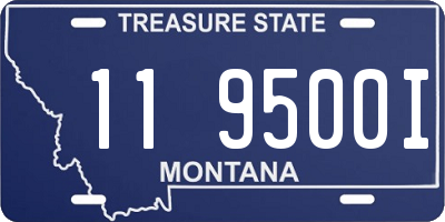 MT license plate 119500I