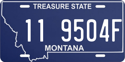 MT license plate 119504F