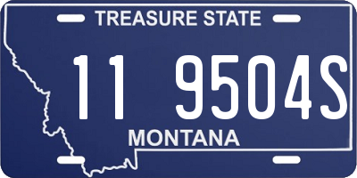 MT license plate 119504S