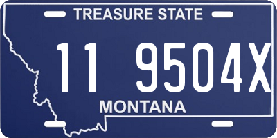 MT license plate 119504X
