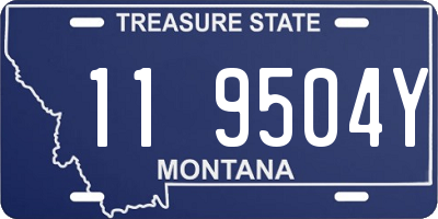 MT license plate 119504Y