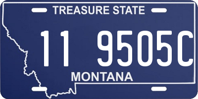 MT license plate 119505C